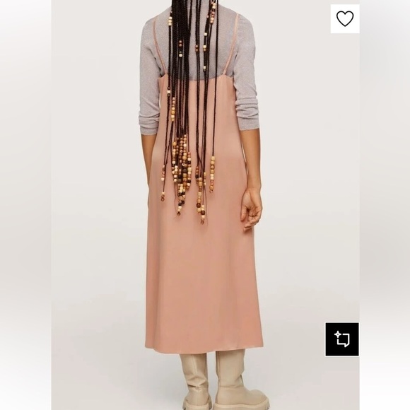 Mango MNG Blush Pink slip dress size small NWT - Picture 16 of 16